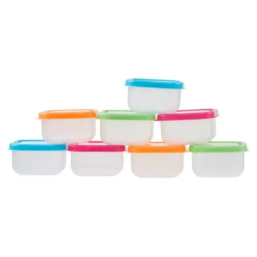 8-Piece Set Of Stackable Mini Plastic Food Containers 1