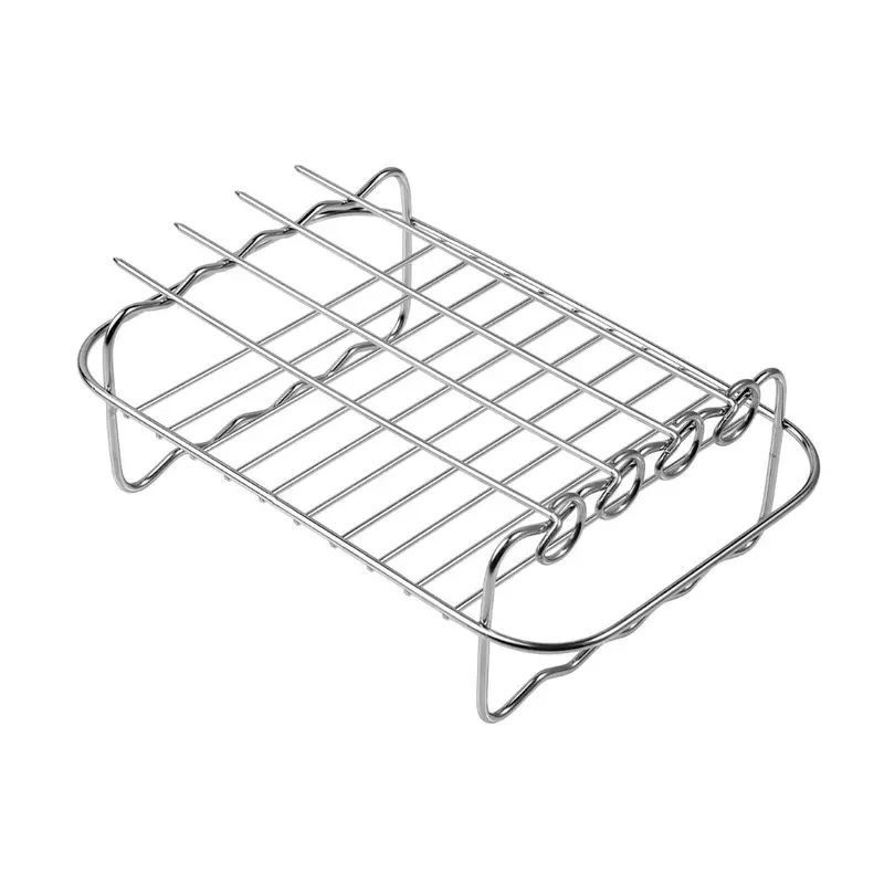 Air Fryer Grill Rack With Skewers – 20 X 13.2 X 4 Cm (6.5 Cm Height With Skewers) 1