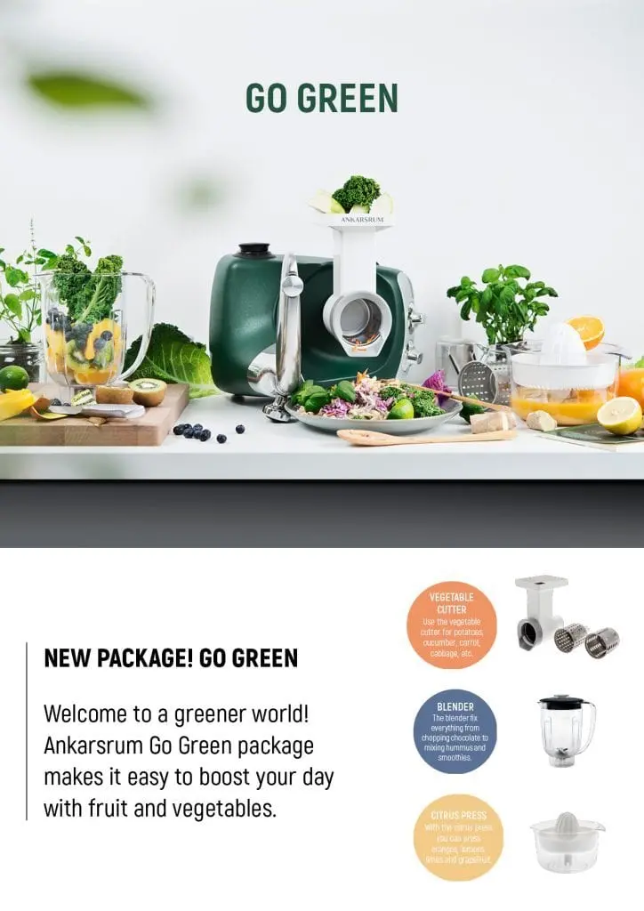 Ankarsrum Eco-Friendly Go Green Accessory Package 1