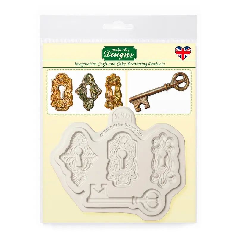 Antique-Style Locks And Keys Silicone Mold Set 1