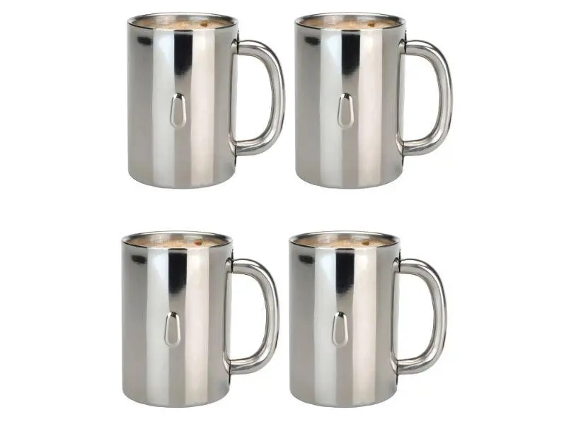 Berghoff 4-Piece 12-Ounce Stainless Steel Coffee Mug Collection (18/10 Grade) 1