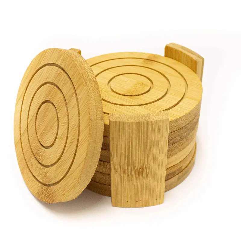 Berghoff Bamboo Circular Coaster Collection – 7-Piece Set 1