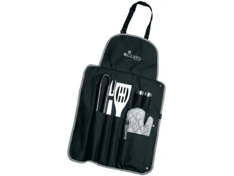 Berghoff Cubo 9-Piece Stainless Steel Bbq Tool Set With Carry Wrap 1