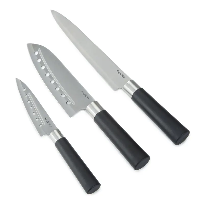 Berghoff Dina Codon 3-Piece Stainless Steel Knife Set – Balanced Santoku Collection 1