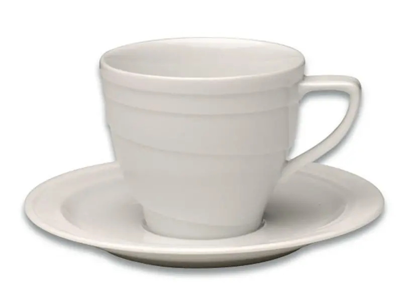 Berghoff Eclipse Coffee Cup & Saucer – 6-Ounce Classic Porcelain Design 1