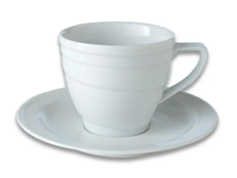 Berghoff Essentials Mini Porcelain Cup And Saucer – 4-Ounce Compact Set 1