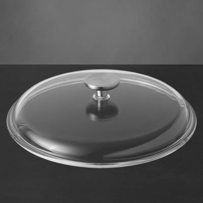 Berghoff Gem Heat-Resistant Glass Cover Featuring 18/10 Stainless Steel Knob – 11 Inch 1