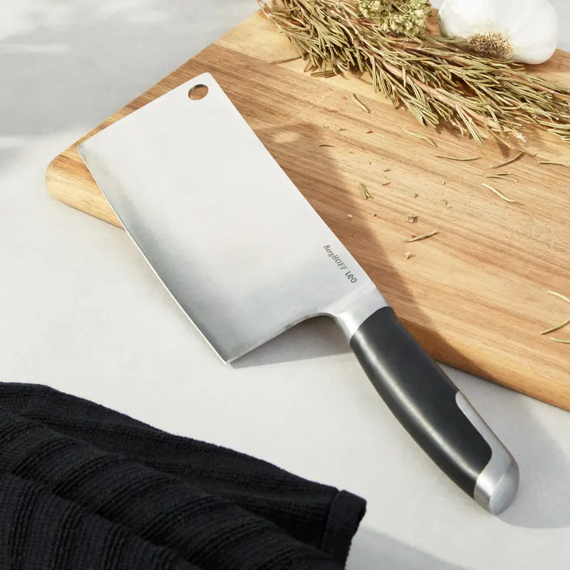 Berghoff Leo Graphite Forged Cleaver – 18 Cm (7"), Full-Tang Blade, Matte Black Finish 1