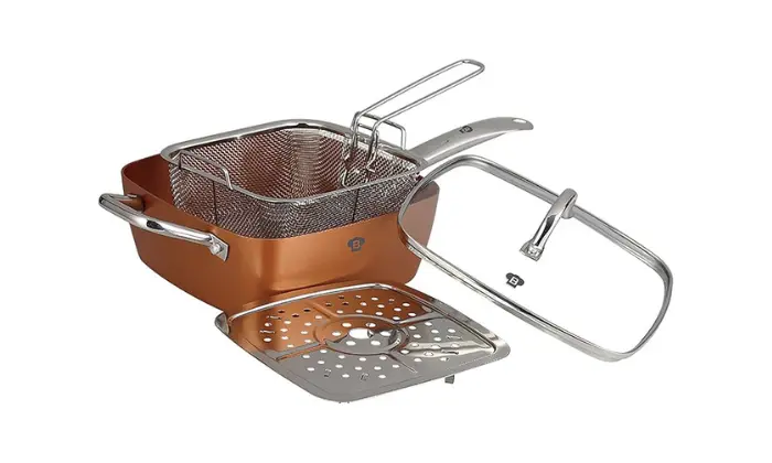 Blaumann 7-Piece Oven-Safe Square Cookware Set With Utensils 1