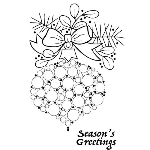 Bubble Bauble & Bow Clear Acrylic Stamp – 4" X 6" 1