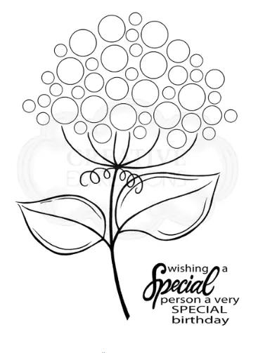 Bubble Bloom Suzie Clear Photopolymer Stamp – 4" X 6" 1