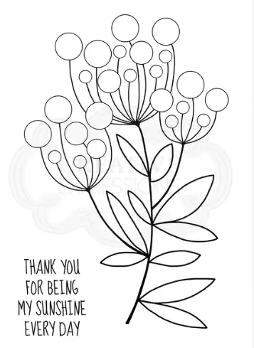 Bubble Bloom Trinny Clear Photopolymer Stamp – 4" X 6" 1