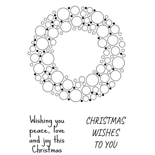 Bubble Holiday Wreath Clear Photopolymer Stamp Set 1