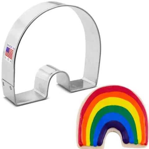 Contemporary Rainbow Design Cookie Cutter – 4 Inches 1