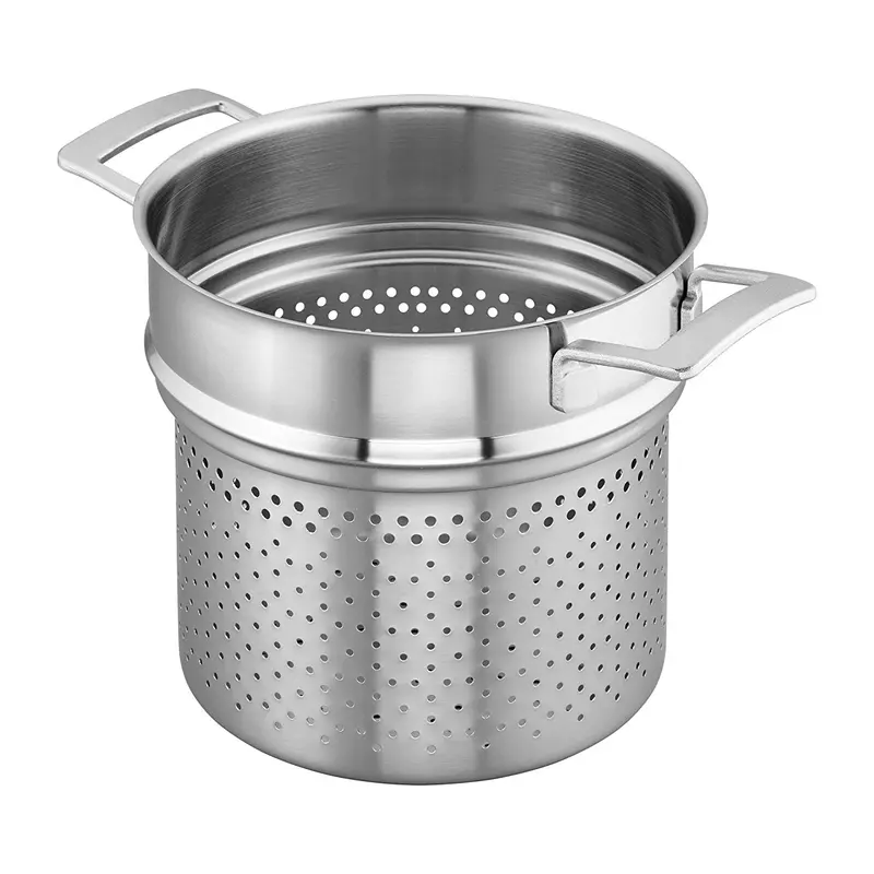 Demeyere Industry 5-Ply 8-Quart Stainless Steel Pasta Insert For Stock Pot 1