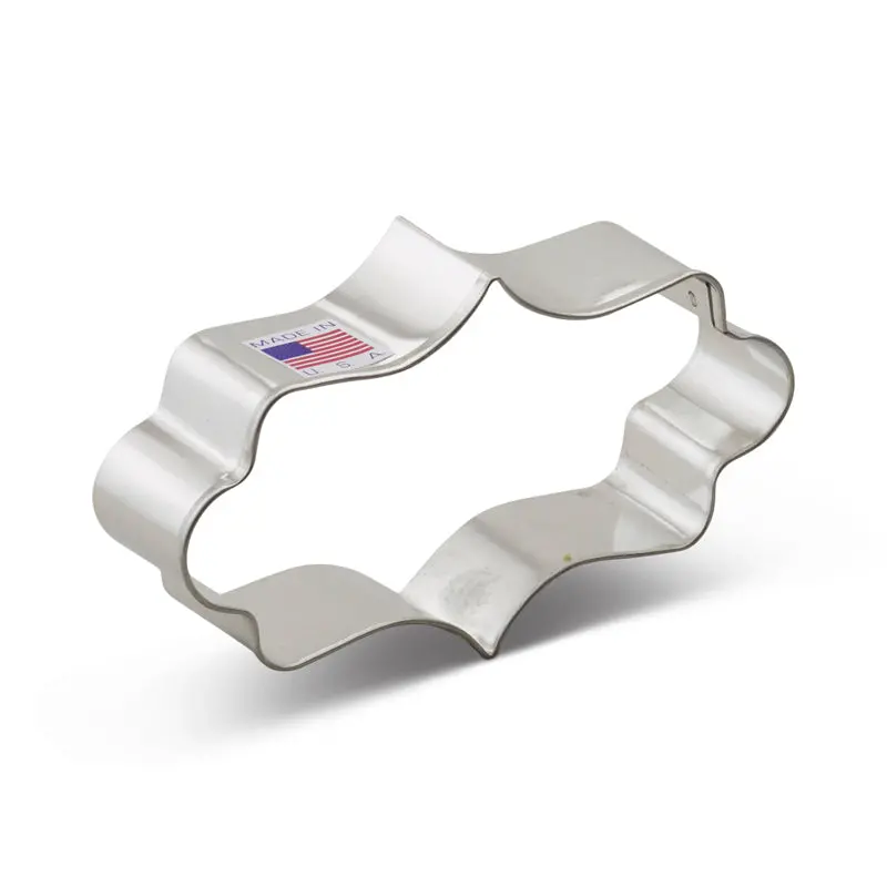 Elongated Elegant Plaque Cookie Cutter – 4.125 Inches 1