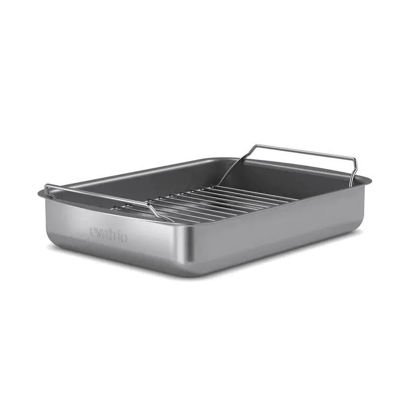 Eva Solo Professional Roasting Pan With Rack – 30 X 22 Cm Stainless Steel 1