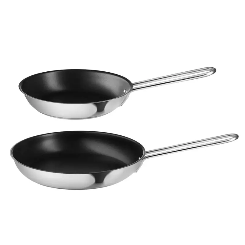 Eva Trio Stainless Steel Fry Pan Set – 20 Cm & 30 Cm, Slip-Let® Ceramic Coating 1