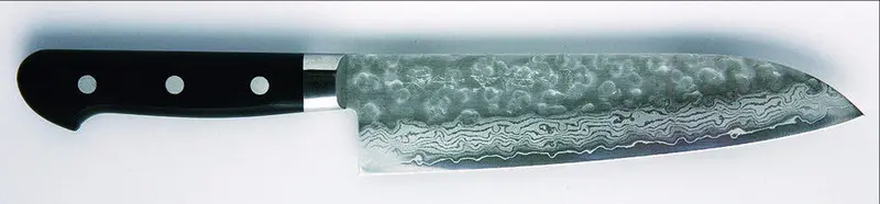 Kikuichi 7" All-Purpose Chef Knife – Tsuchime Damascus Style, Wgad18-07-0Sp Model 1