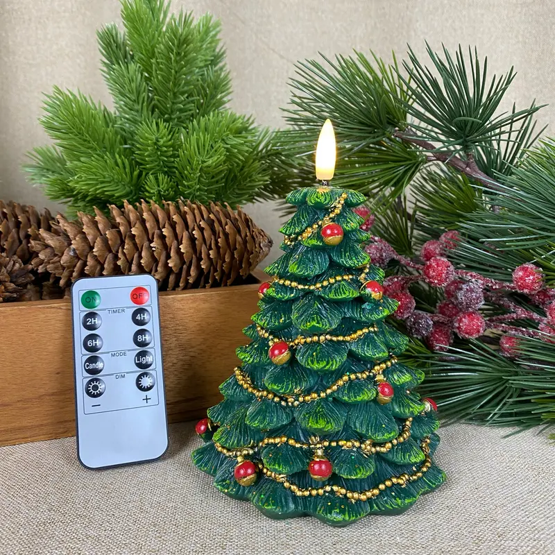 Led Christmas Tree Candle, 14 Cm Height With Remote Control 1