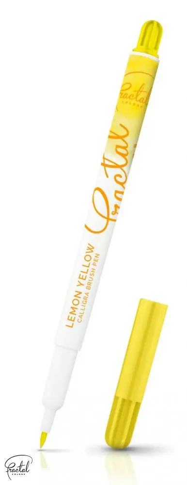 Lemon Yellow Calligra Food Brush Pen – Zesty Bright Edible Marker 1