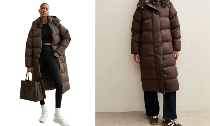 Long Hooded Puffer Jacket For Women – Lightweight Insulated Outerwear 1
