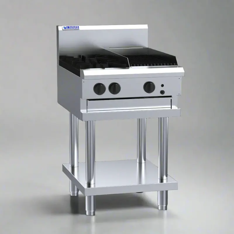 Luus Cs-2B3C 600Mm Two-Burner Chargrill Cooktop 1