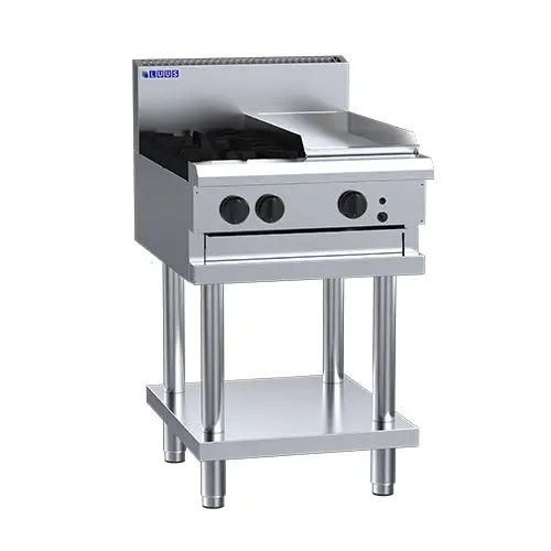 Luus Cs-2B3P 600Mm Dual-Burner Griddle Cooktop 1