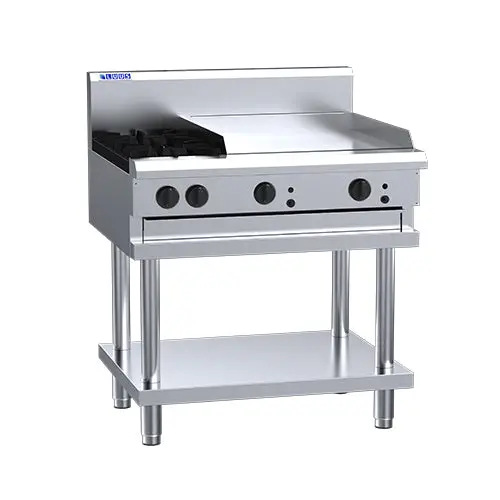 Luus Cs-2B6P 900Mm Two-Burner Griddle Cooktop 1