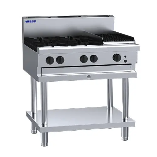 Luus Cs-4B3C Four-Burner Chargrill Cooktop — 900Mm Commercial Grade 1