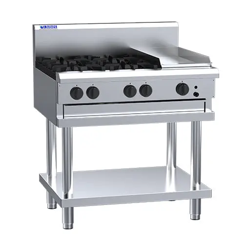 Luus Cs-4B3P 900Mm Four-Burner Griddle Cooktop 1
