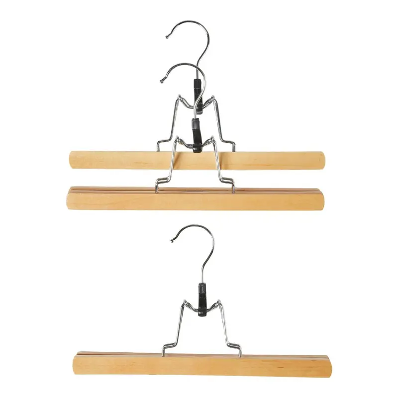 Natural Wood Trousers Hangers – 3-Pack 1