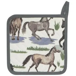 Now Designs Horse-Themed Pot Holder – Quilted Kitchen Heat Protector 1