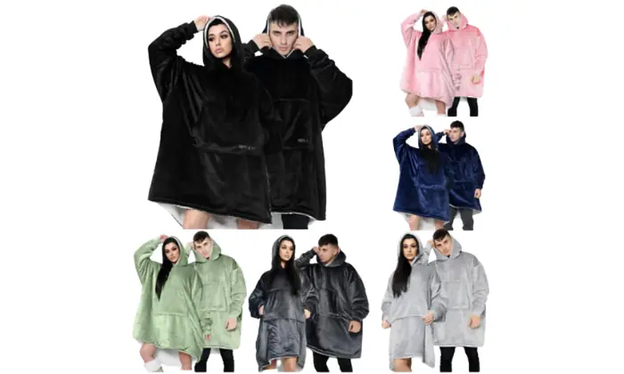 Oversized Wearable Blanket Hoodie – Sherpa-Lined Cozy Outerwear For Adults 1