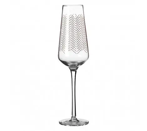 Premier Jazz Set Of 4 Hand-Blown Champagne Flutes – Modern Style, Model 1405275 1