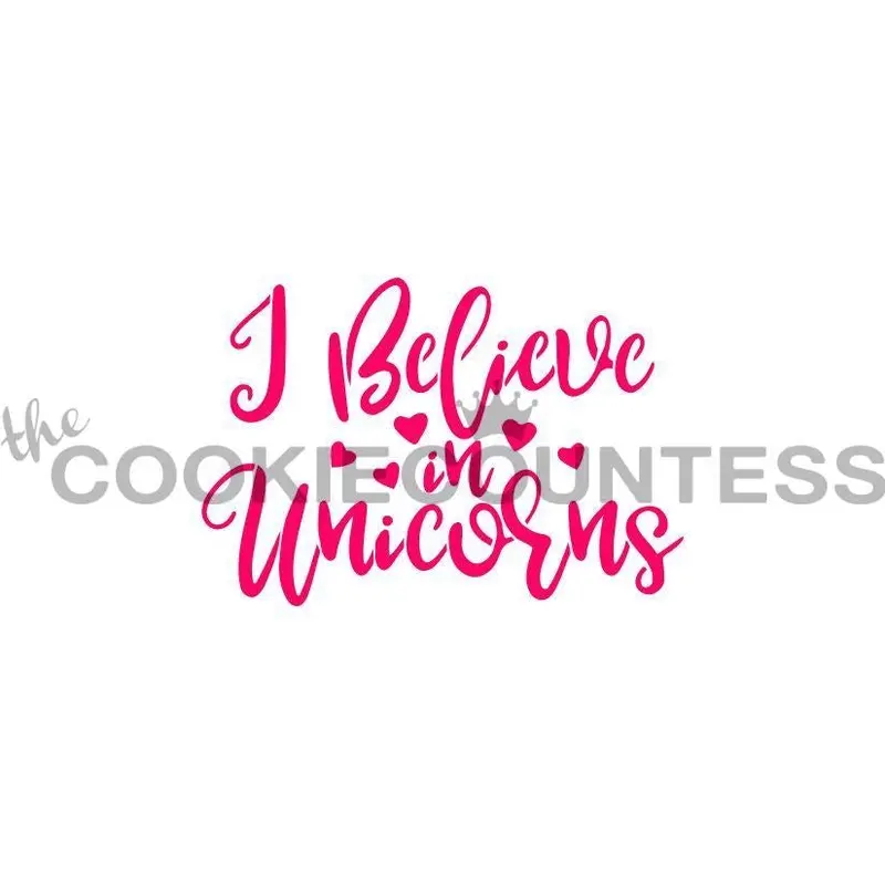 Unicorn-Themed Belief Stencil – Whimsical Baking Decoration Tool 1
